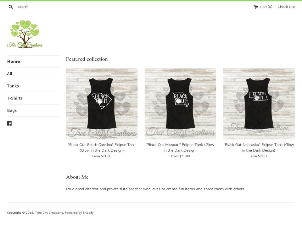 treecitycreations.com — Shopify storefront screenshot