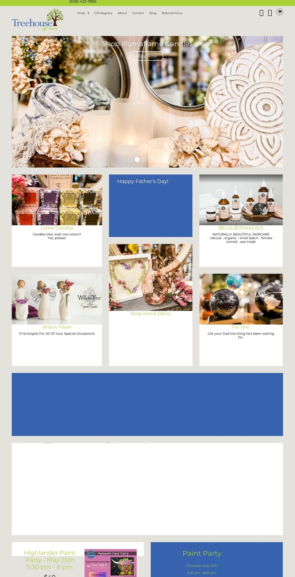 treehousegift.com shopify website screenshot