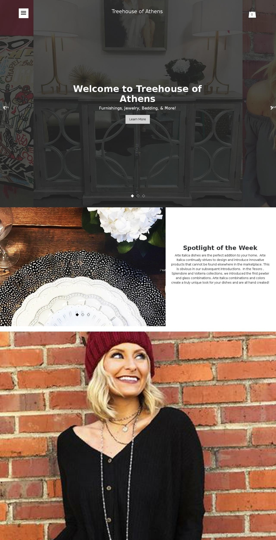 treehouseofathens.com shopify website screenshot