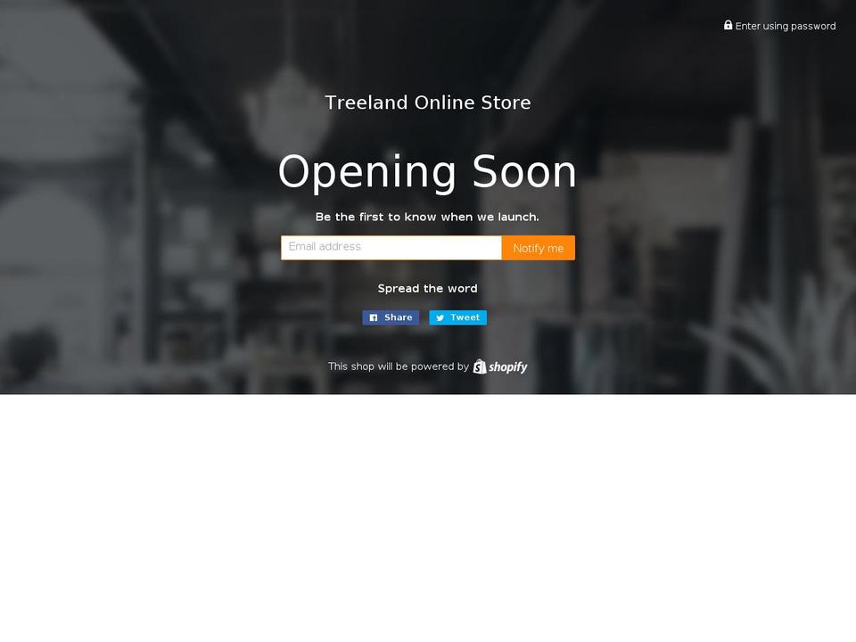 treelandonline.com shopify website screenshot