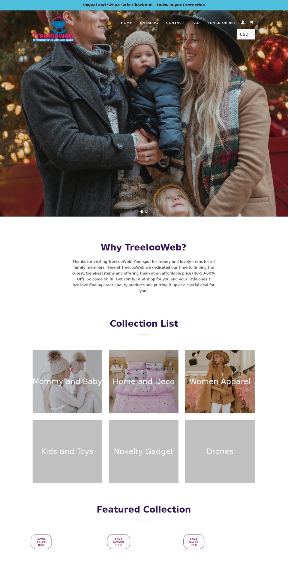treelooweb.com shopify website screenshot