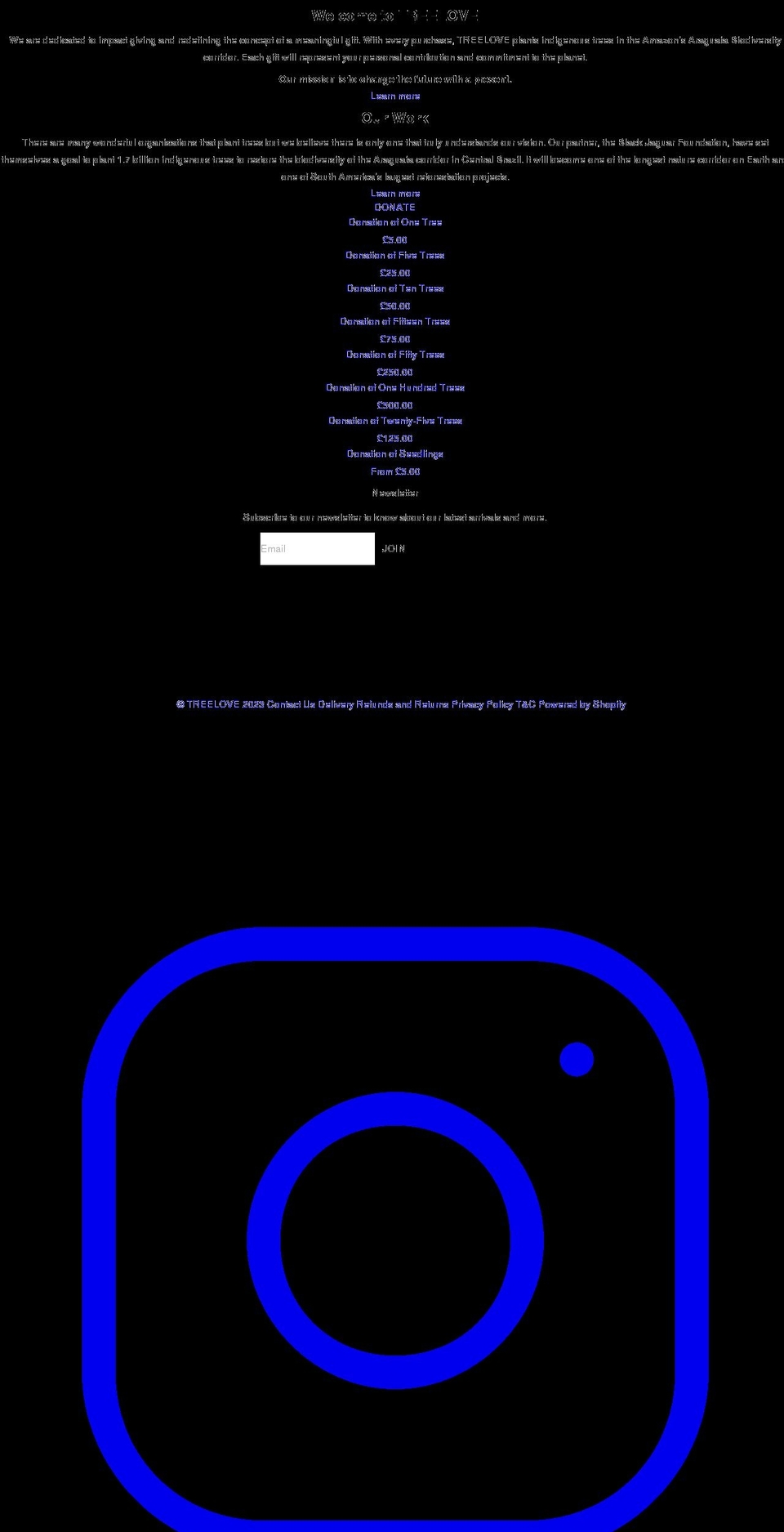 treelove.com shopify website screenshot