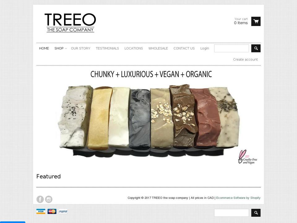 treeobotanicals.com shopify website screenshot