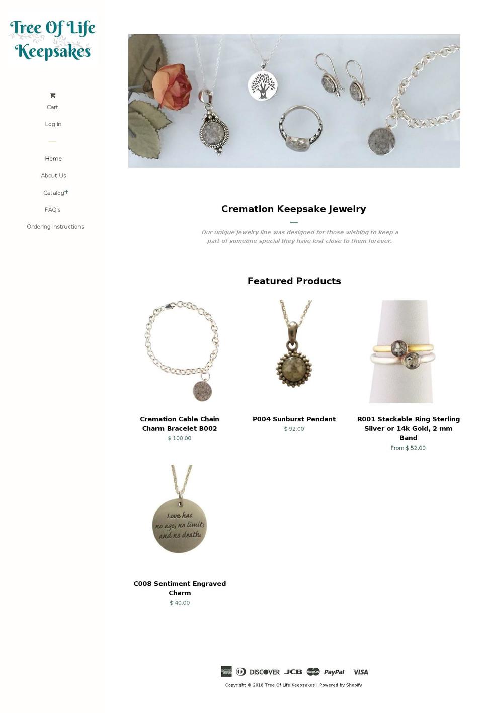 treeoflifekeepsakes.com — Shopify storefront screenshot