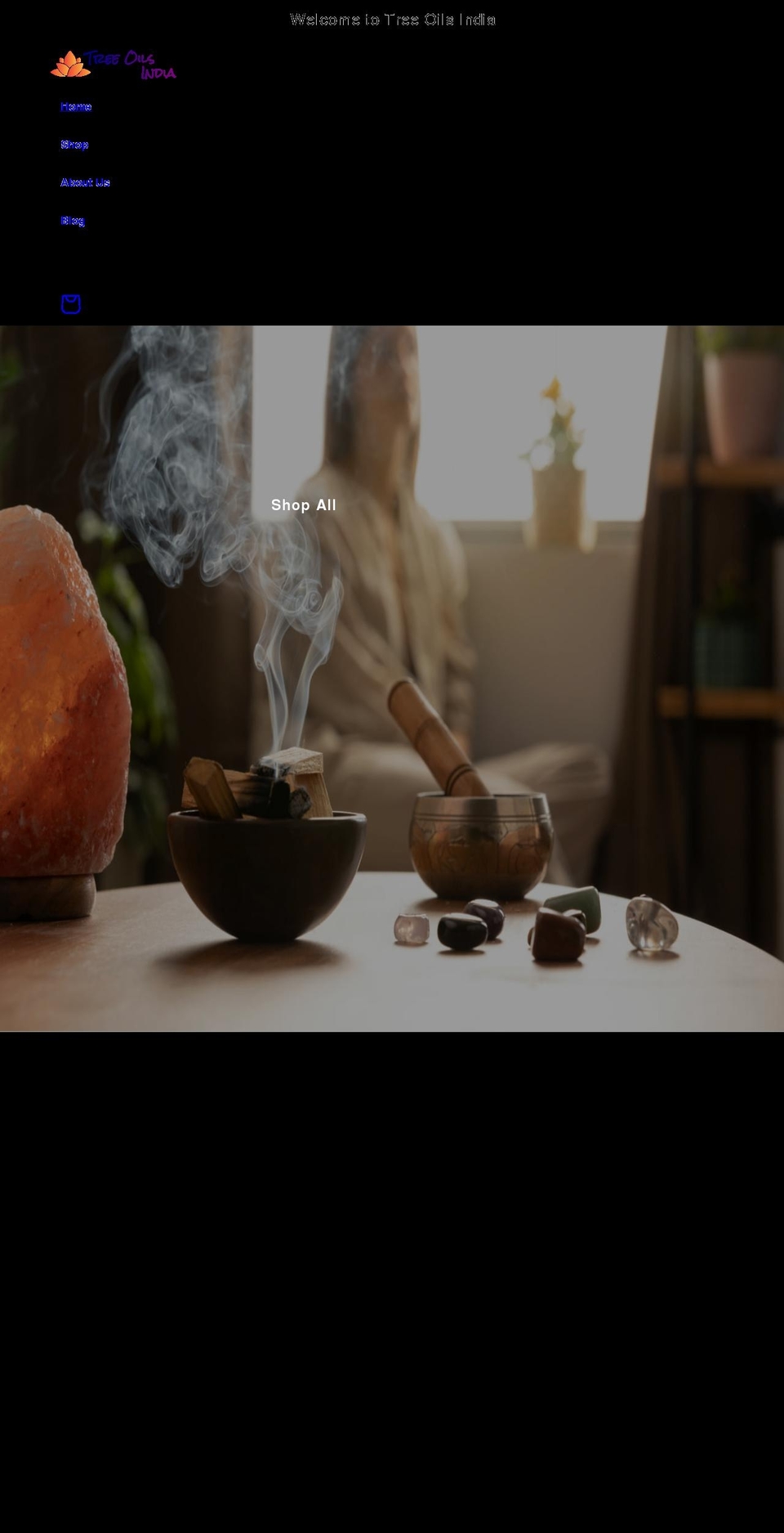 treeoilsindia.com shopify website screenshot