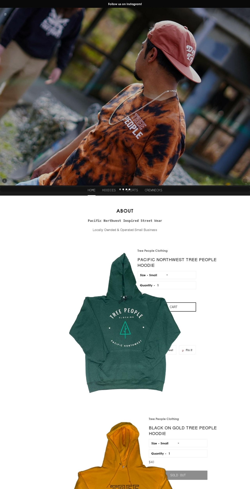 treepeopleclothing.com shopify website screenshot