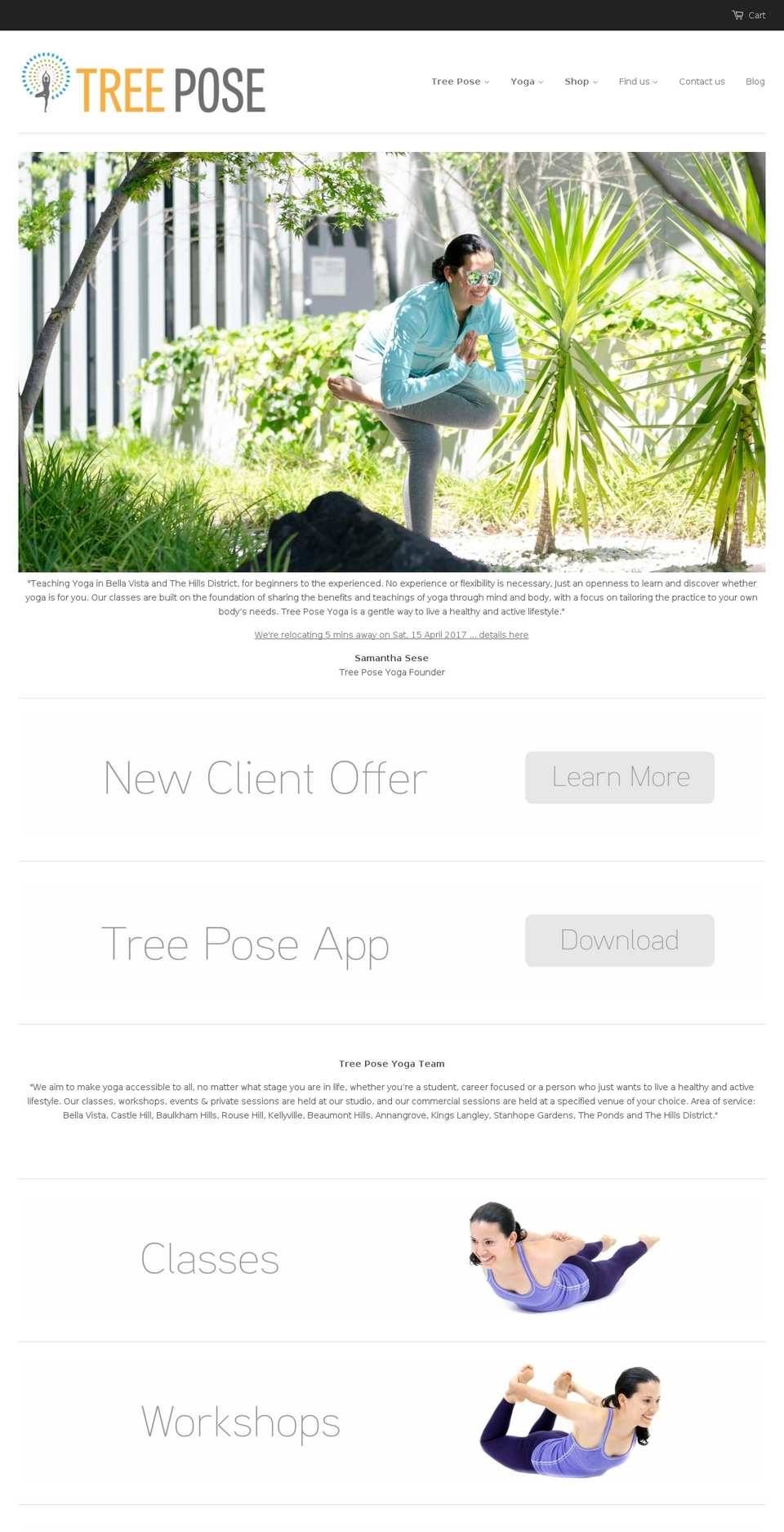 treepose.com.au shopify website screenshot