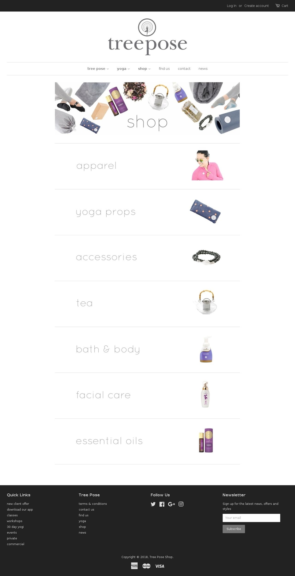 treeposeshop.org shopify website screenshot