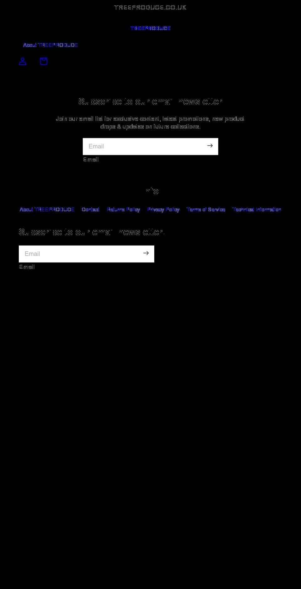 treeproduce.co.uk shopify website screenshot