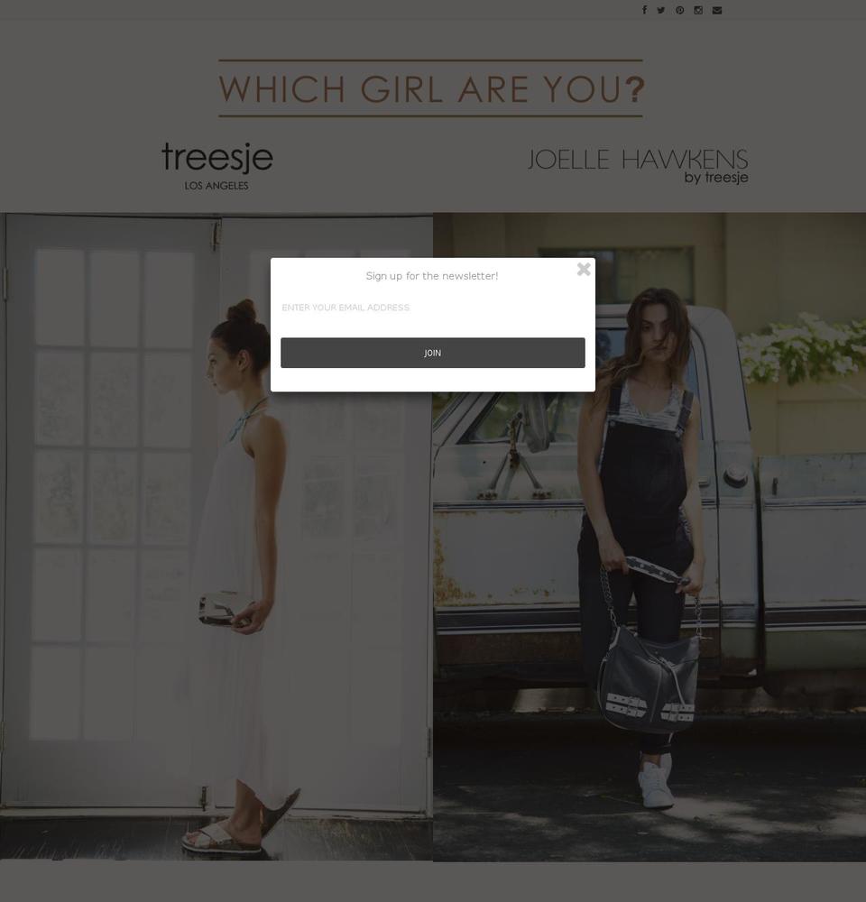 treesje.com shopify website screenshot