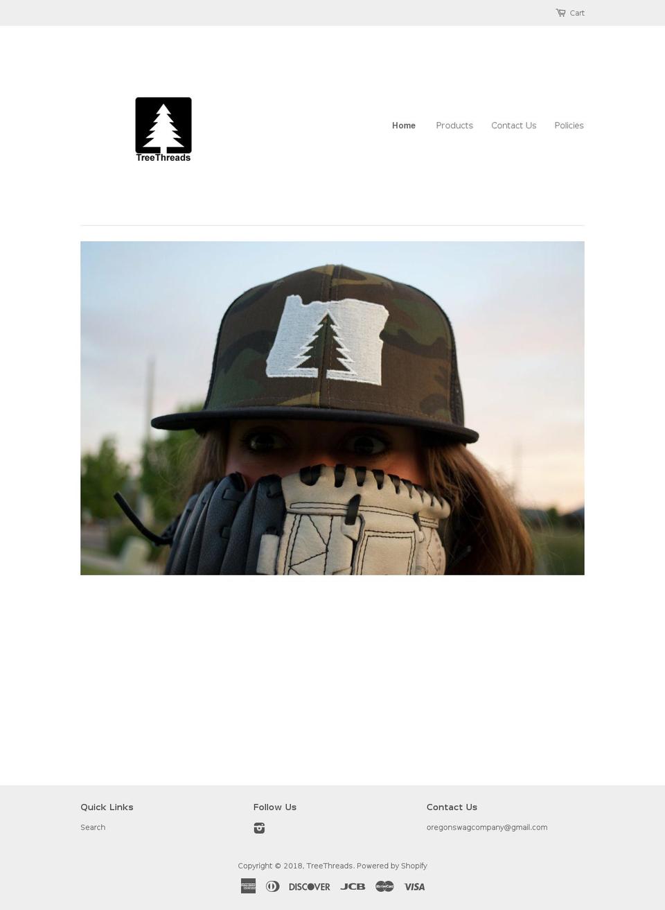 Current Oregon Swag Company Shopify theme site example treethreads.com