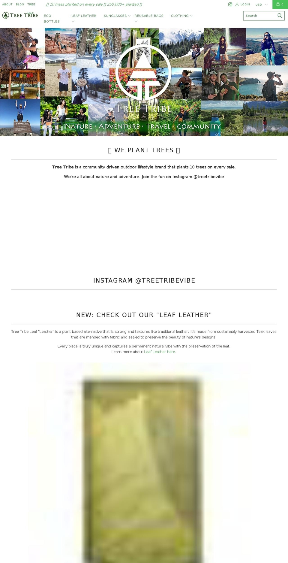 treetribe.co shopify website screenshot