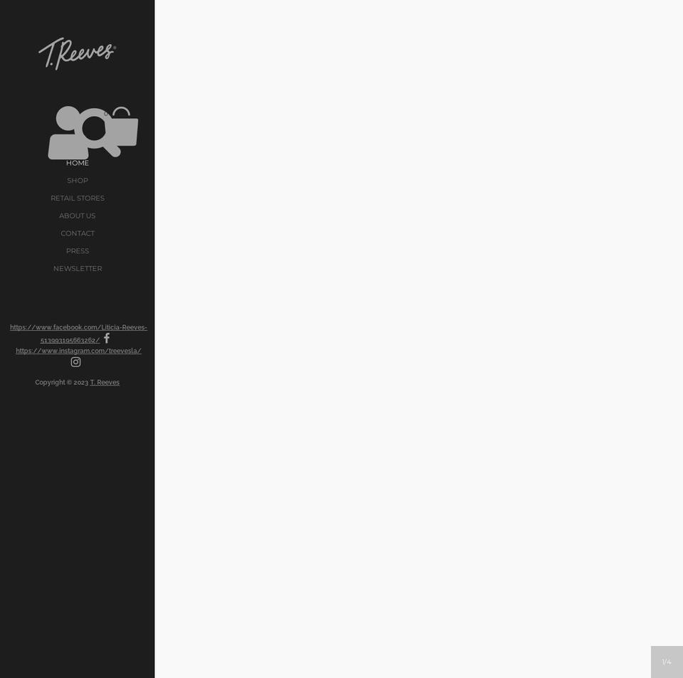 treevesla.com — Shopify storefront screenshot