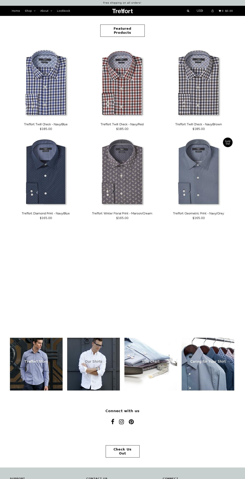 Copy of Live Shopify theme site example treffortshirts.com