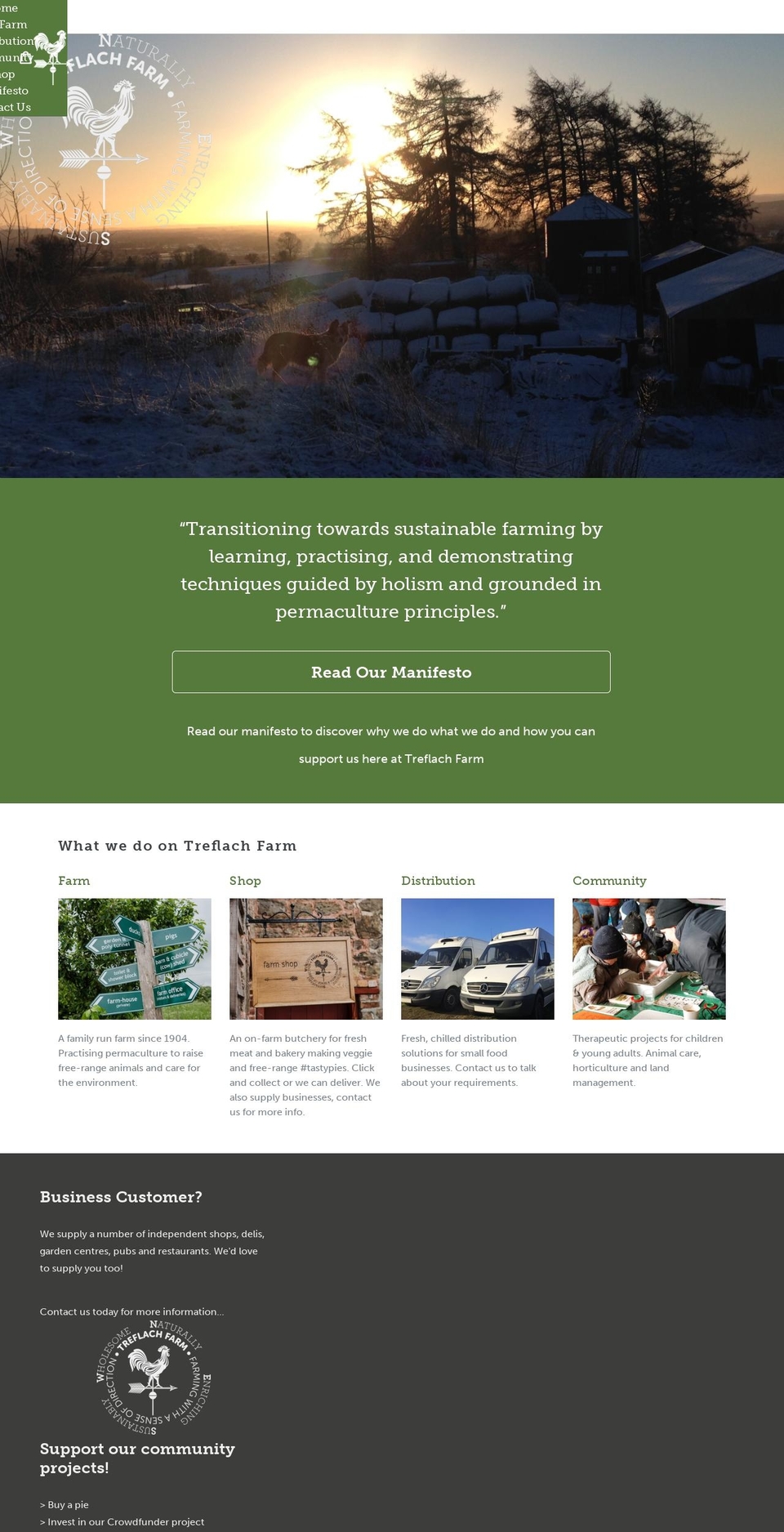 treflachfarm.co.uk shopify website screenshot