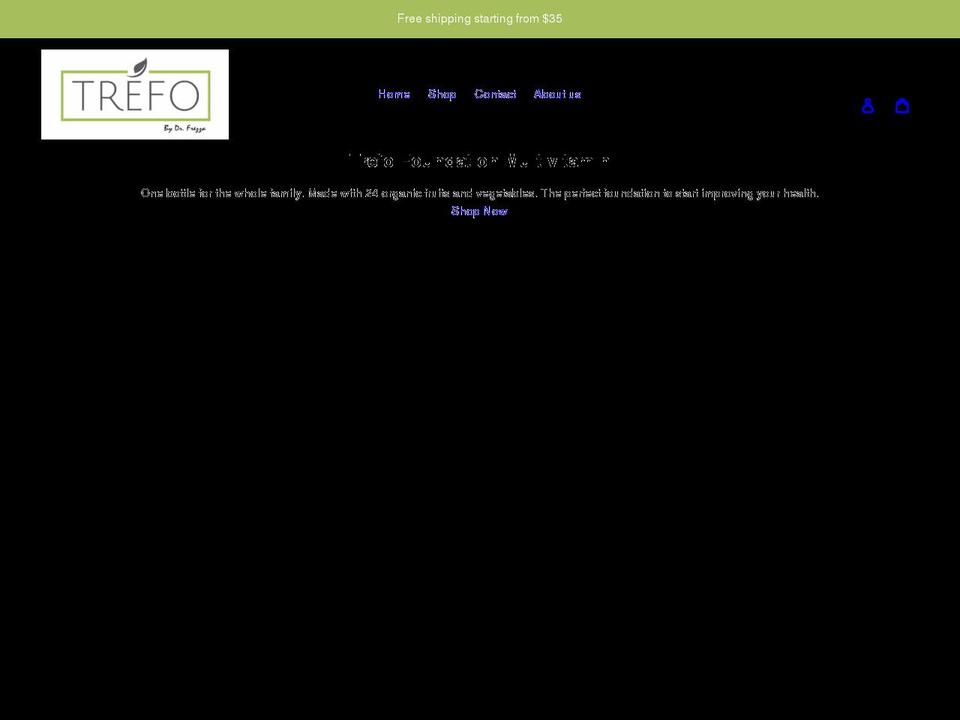 trefovitamins.com shopify website screenshot