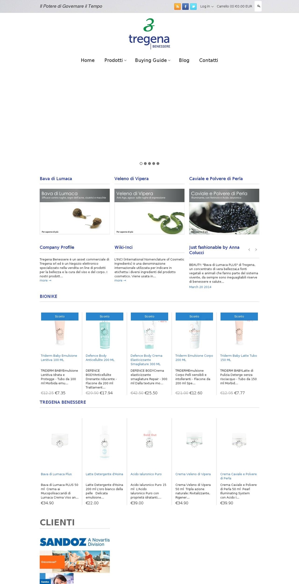 tregenabenessere.com — Shopify storefront screenshot