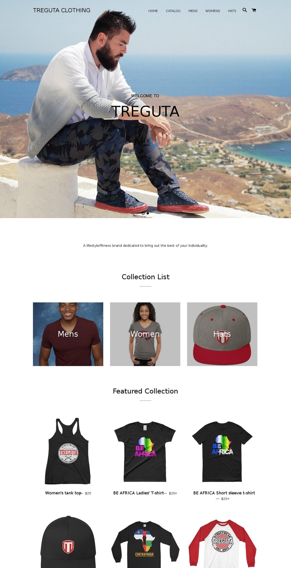 treguta-clothing.com — Shopify storefront screenshot