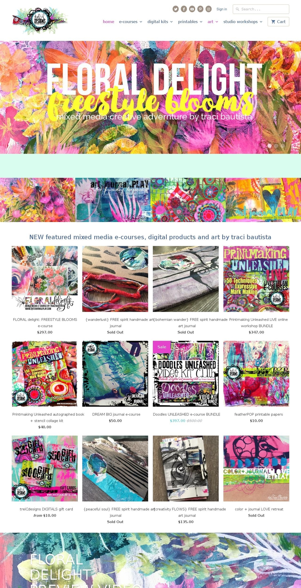 treicdesignsdigitals.com shopify website screenshot