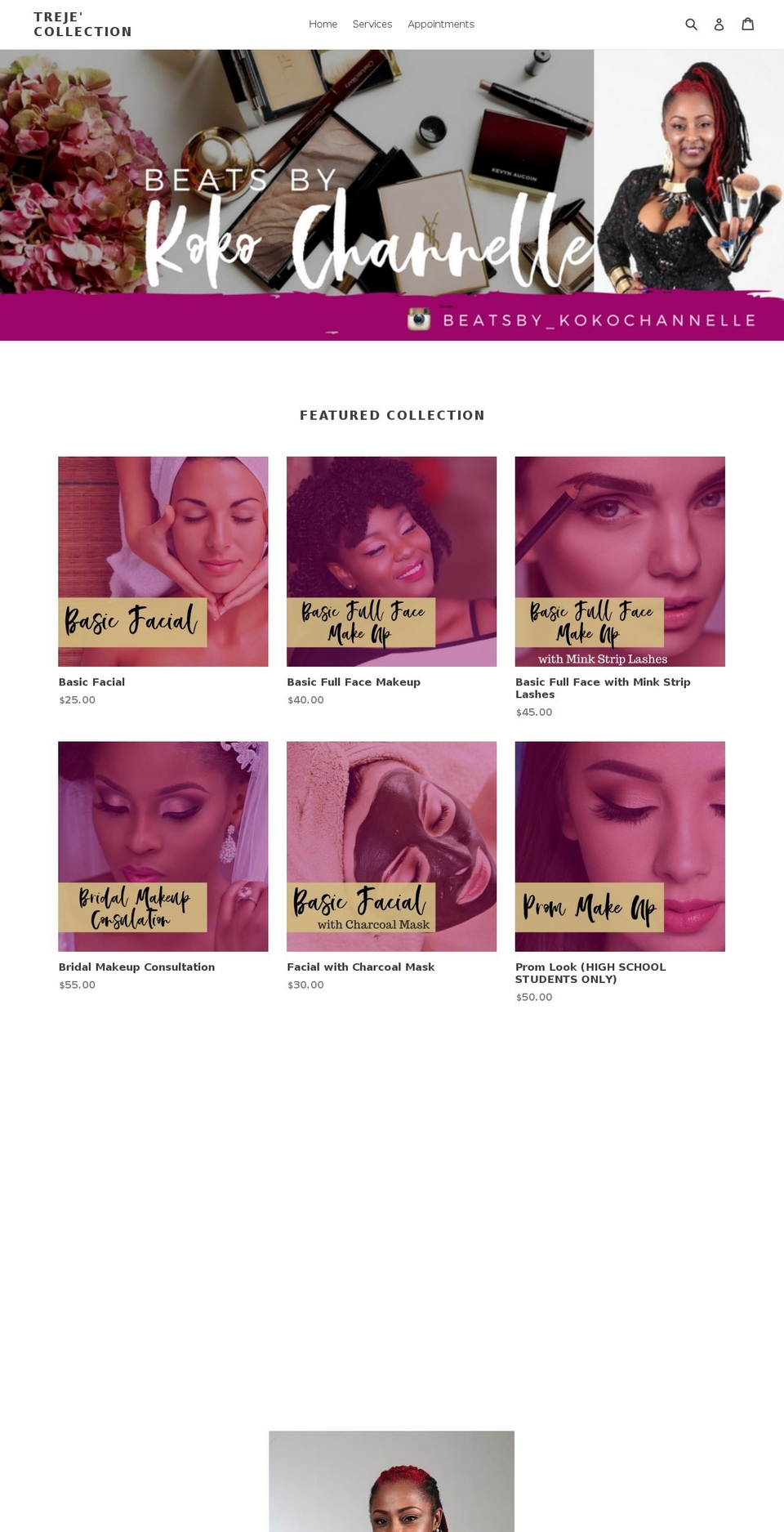 trejecollection.com — Shopify storefront screenshot