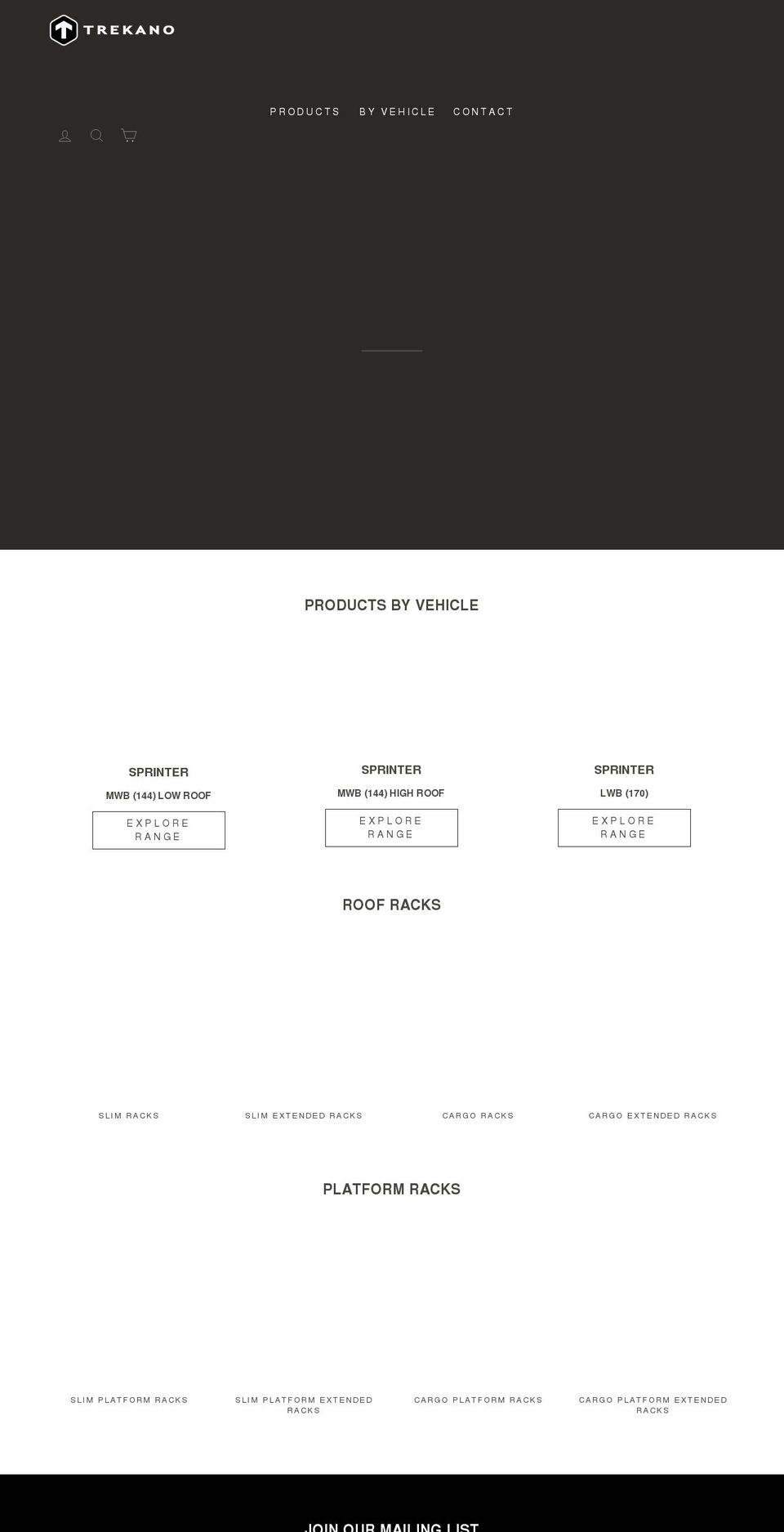 trekano.com shopify website screenshot