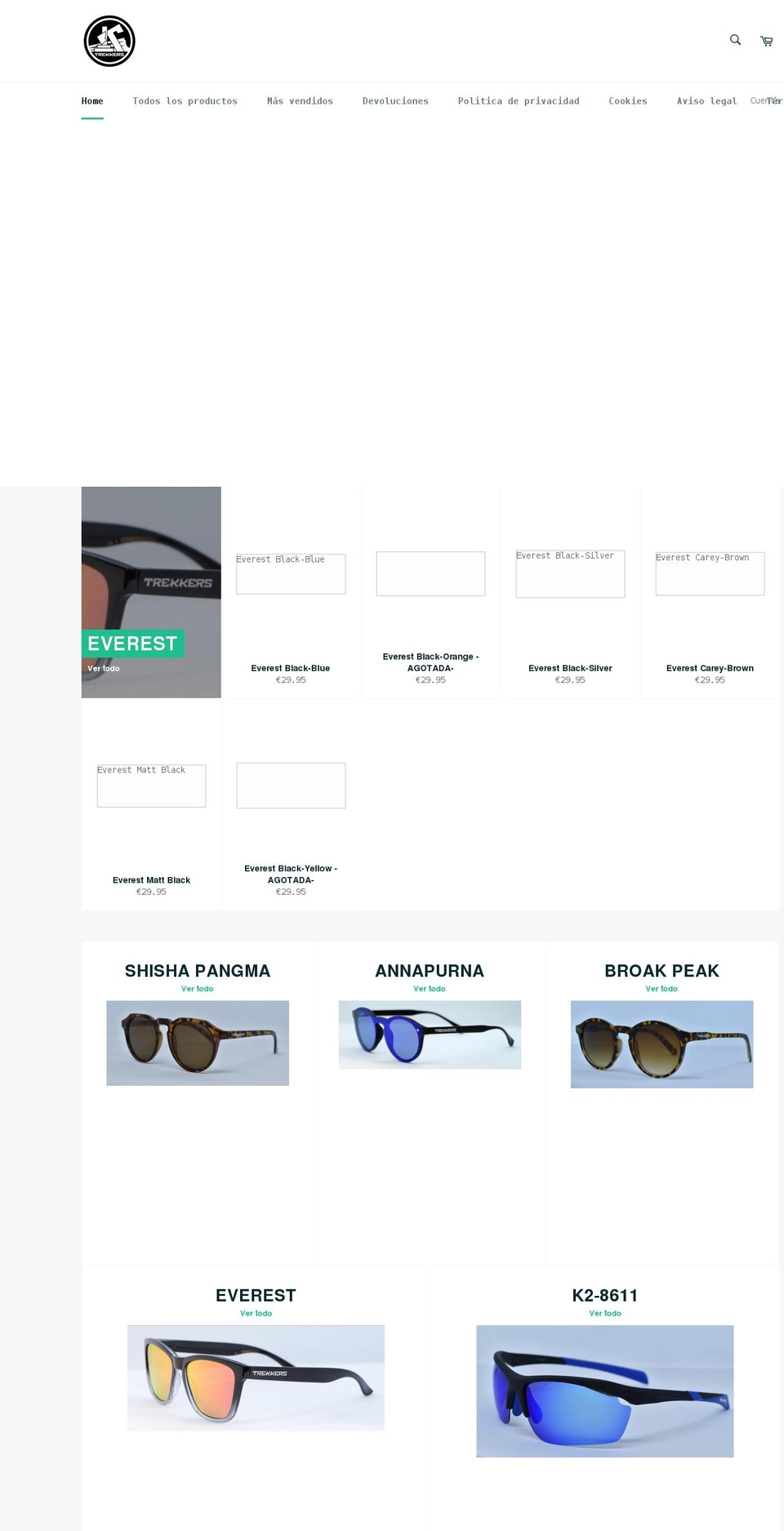 trekkersun.com — Shopify storefront screenshot