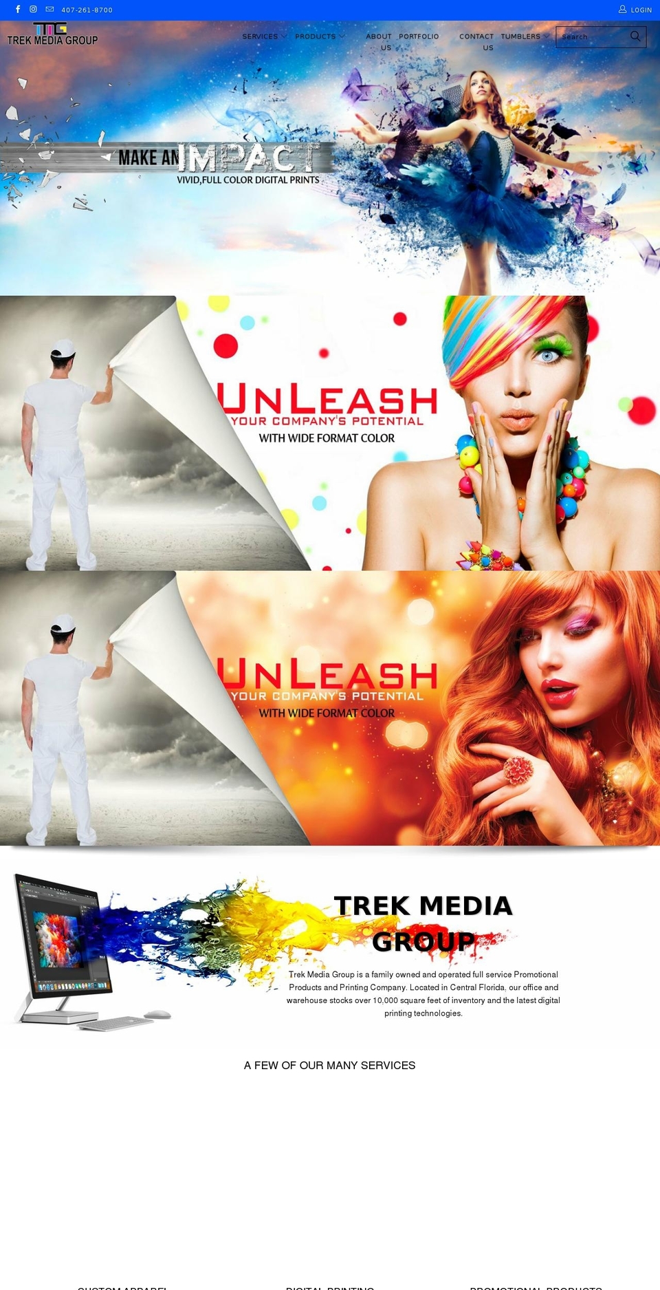 trekmediagroup.com — Shopify storefront screenshot