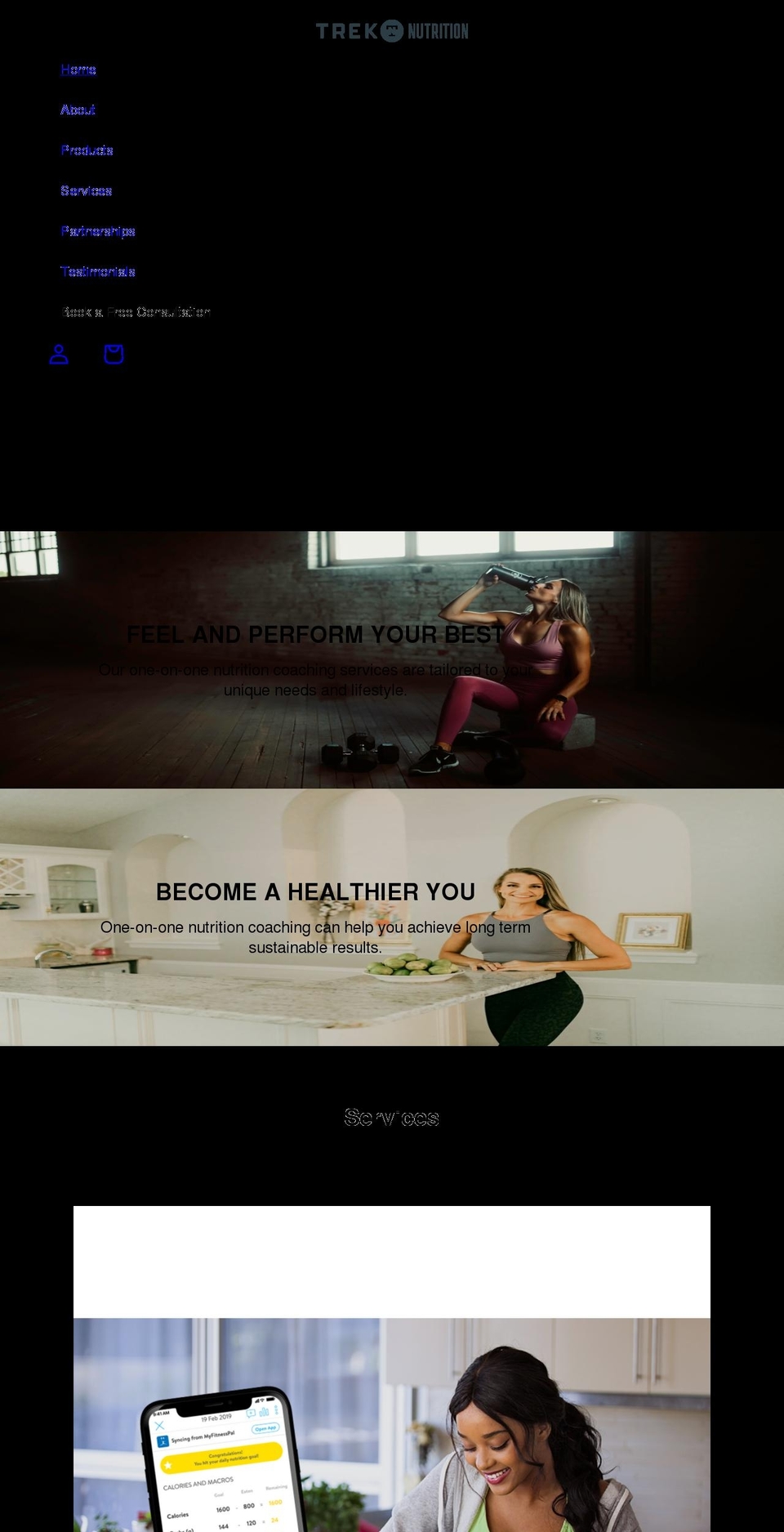 treknutrition.com shopify website screenshot