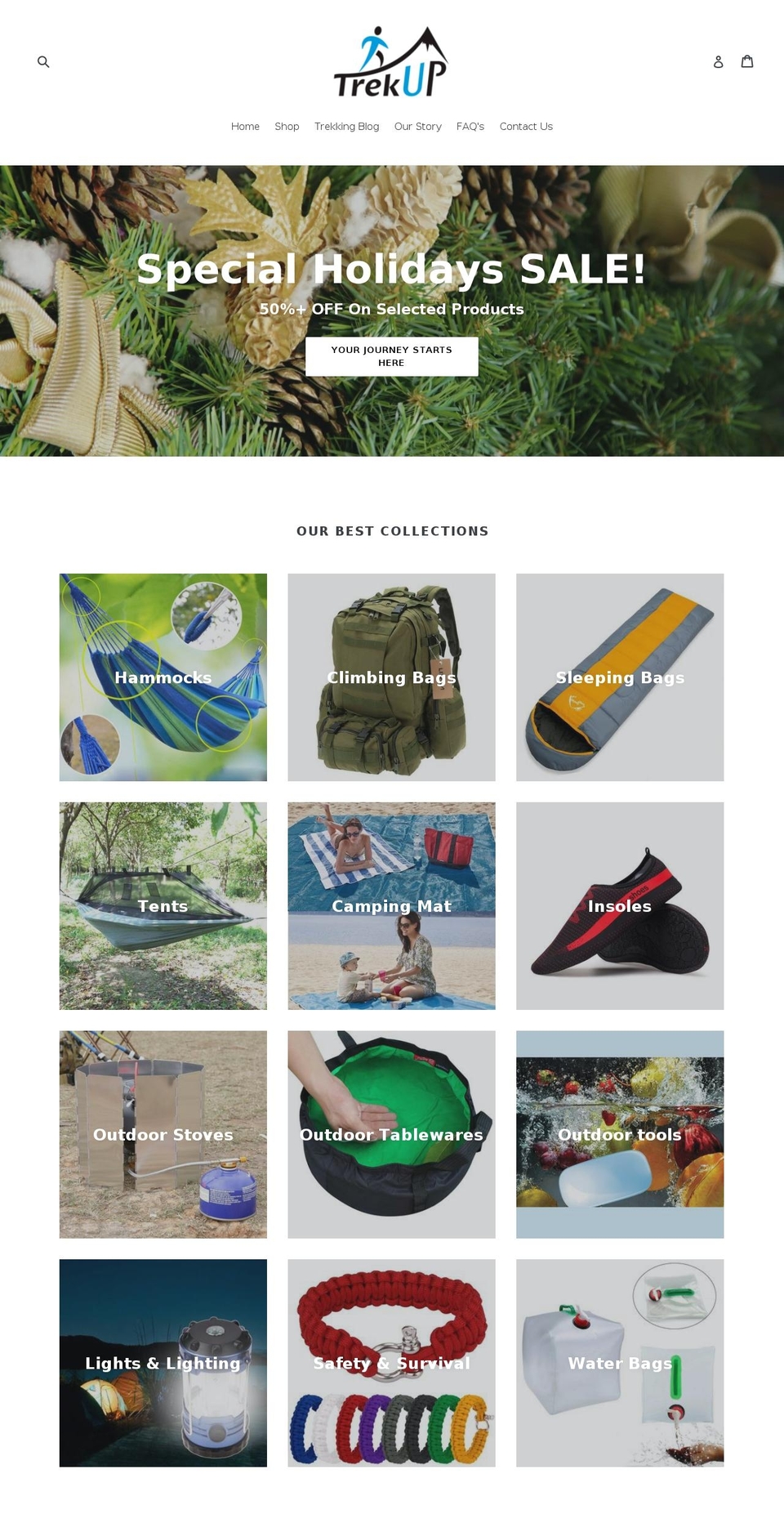 trekup.net shopify website screenshot