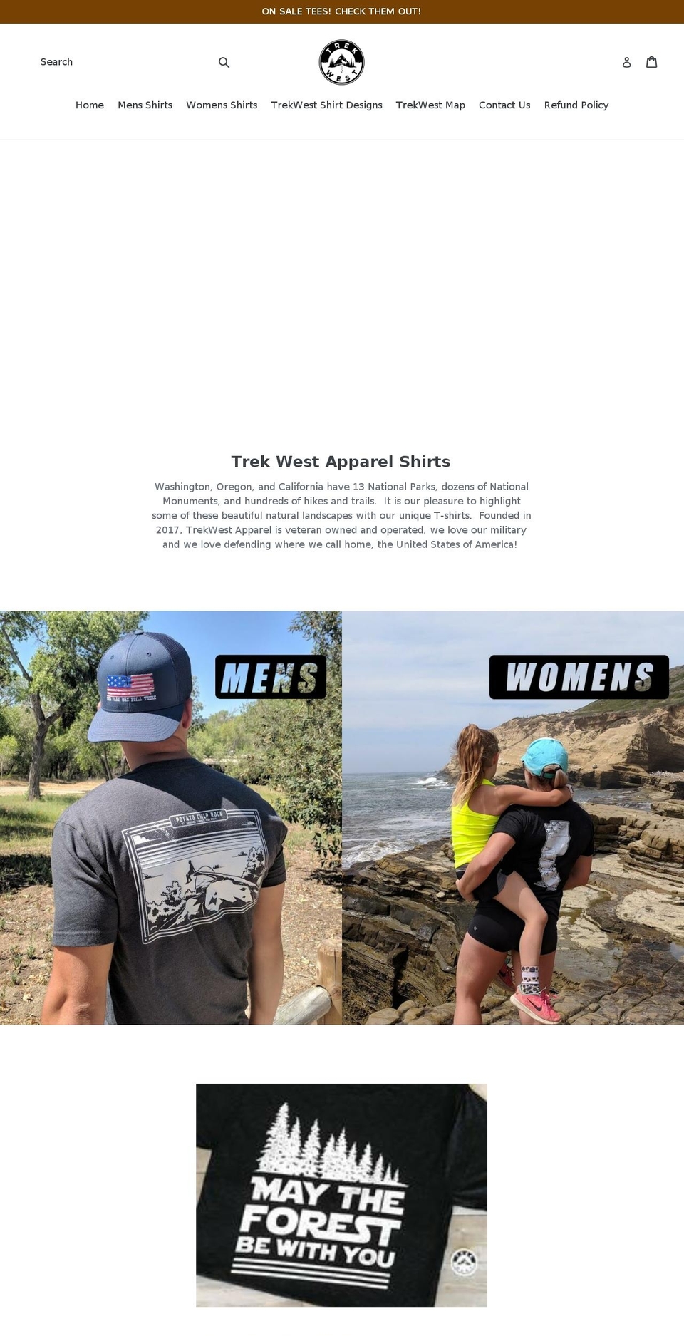 trekwestapparel.com — Shopify storefront screenshot