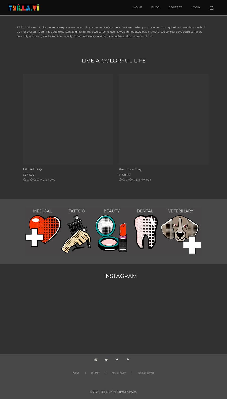 trelavi.com shopify website screenshot