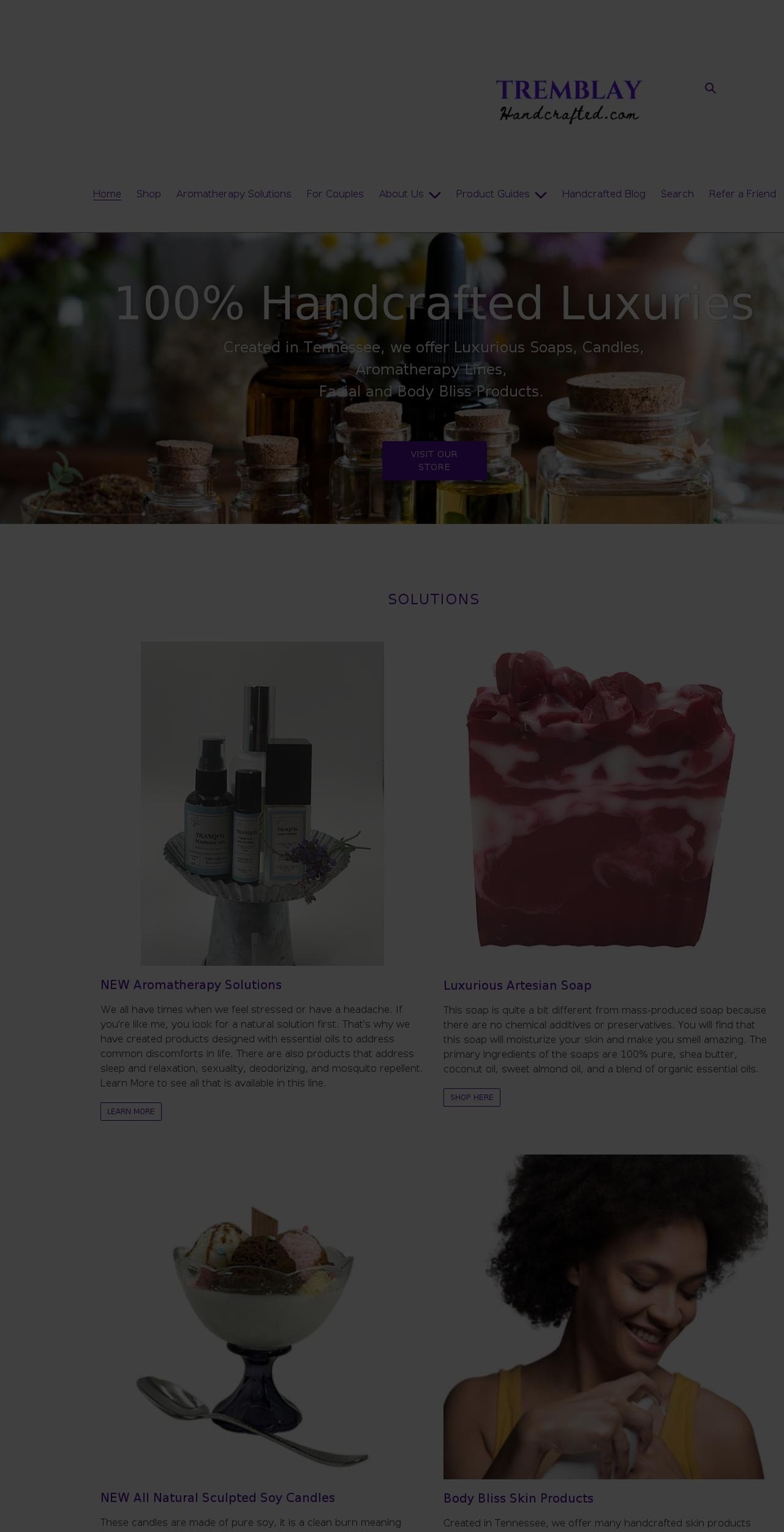 tremblayhandcrafted.com shopify website screenshot