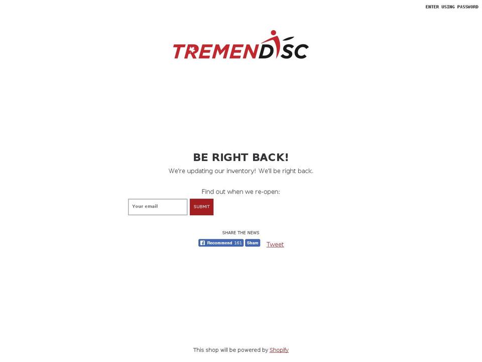 tremendisc.com — Shopify storefront screenshot