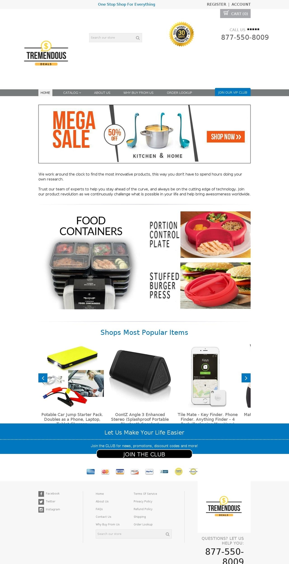 tremendousdeal.com — Shopify storefront screenshot