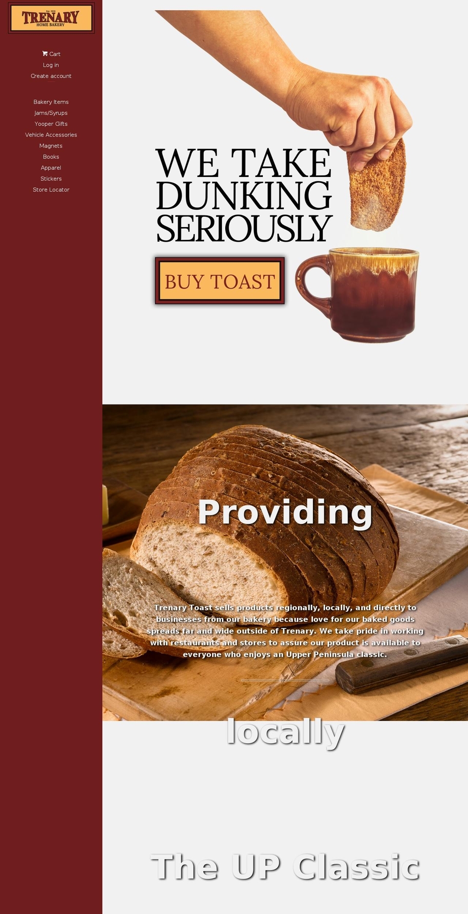 trenaryhomebakery.com shopify website screenshot
