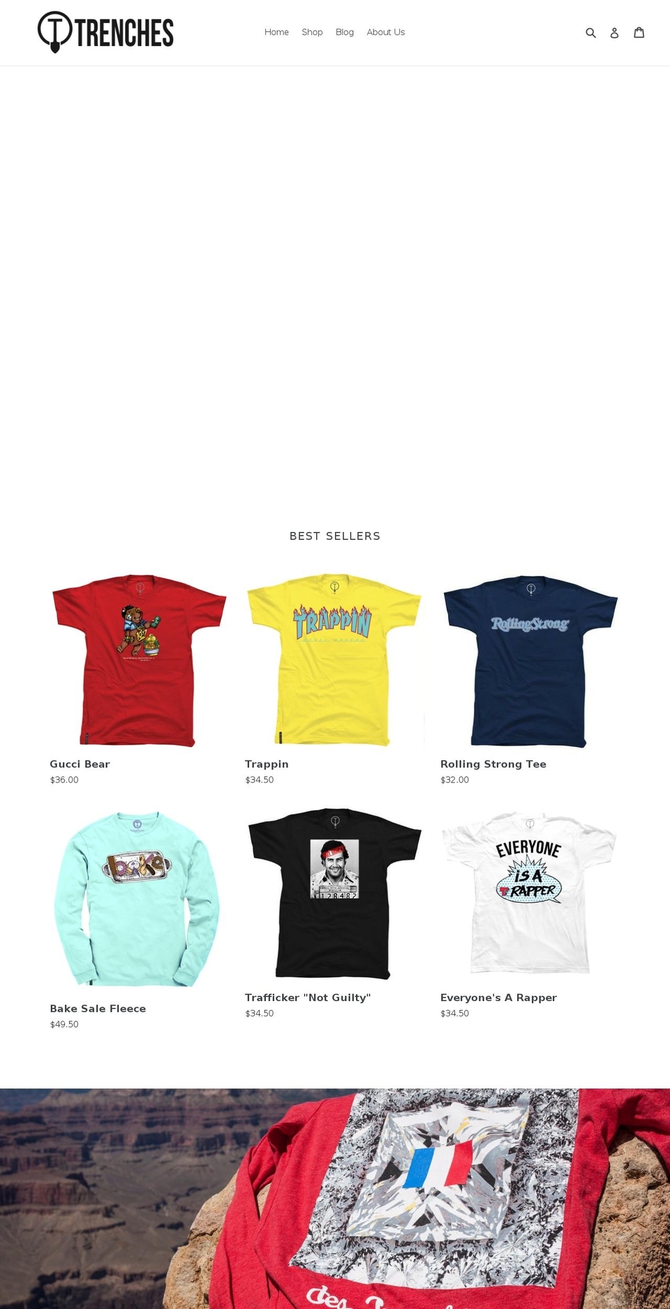 trenchesco.com — Shopify storefront screenshot