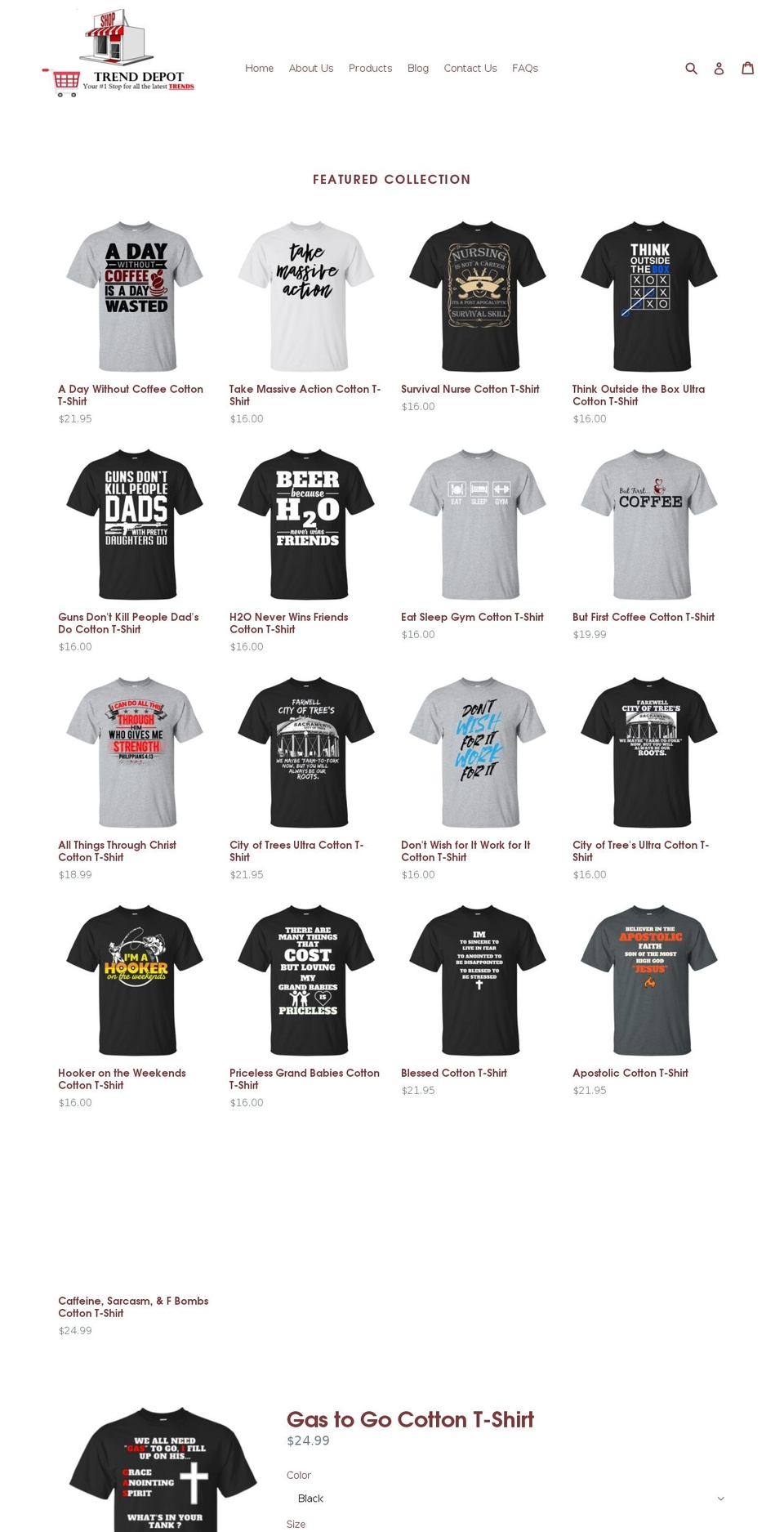 trend-depot.com — Shopify storefront screenshot