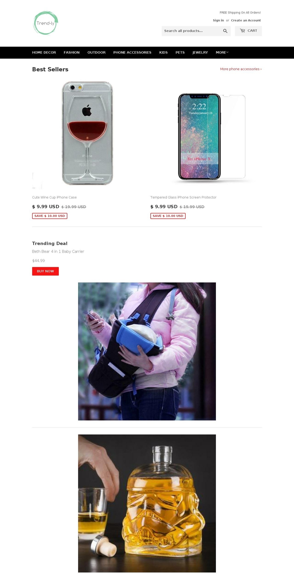 trend-ly.com — Shopify storefront screenshot
