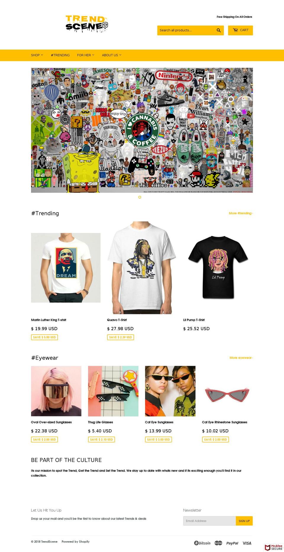 trend-scene.com — Shopify storefront screenshot