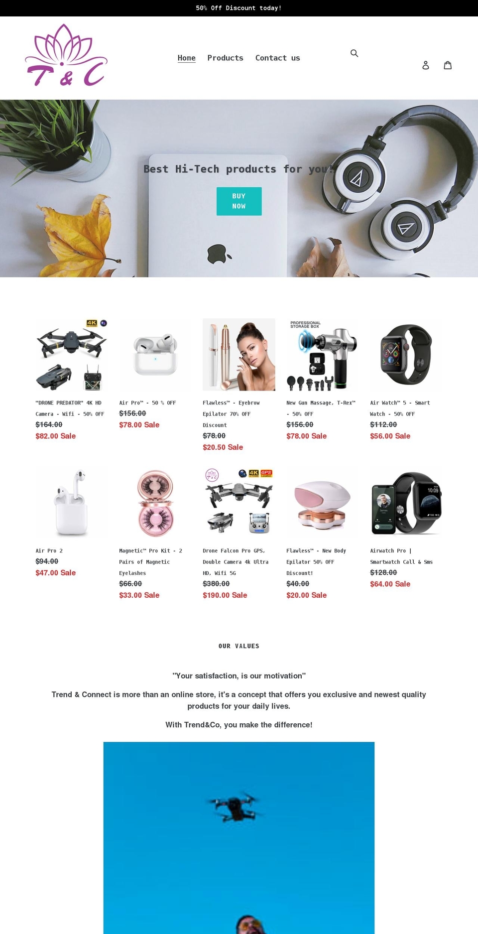 trendandconnect.com shopify website screenshot