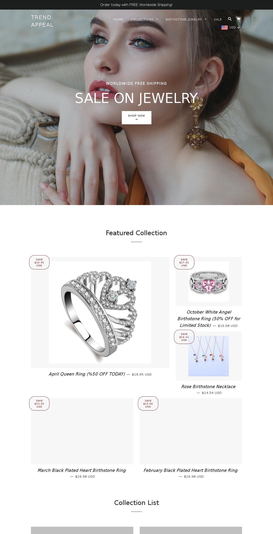 trendappeal.com — Shopify storefront screenshot