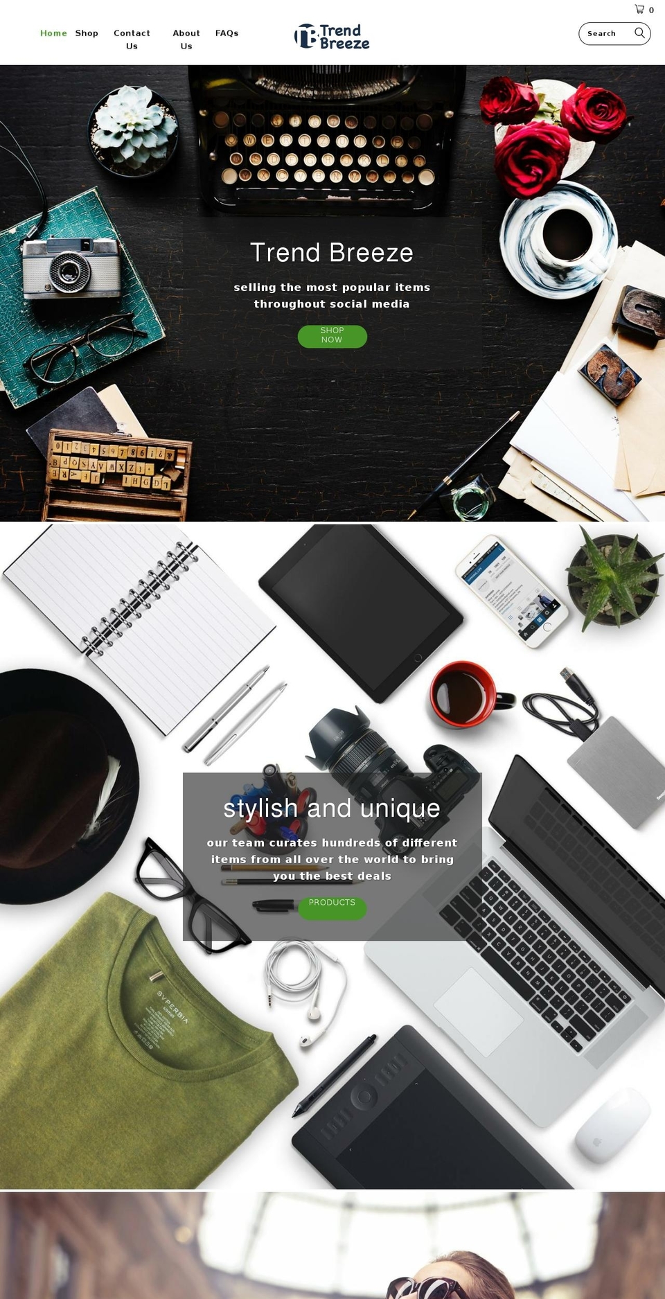 trendbreeze.com — Shopify storefront screenshot