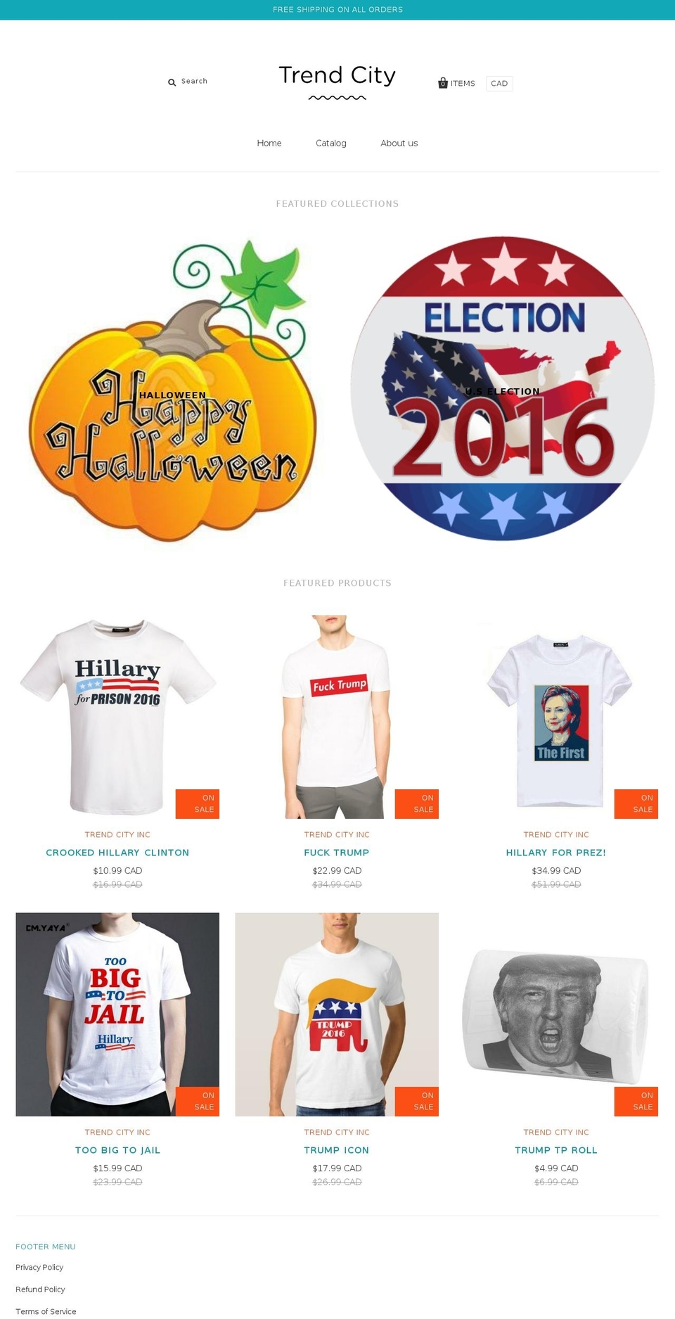 trendcityinc.com shopify website screenshot