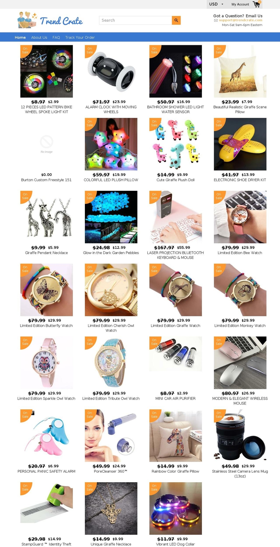 trendcrate.com — Shopify storefront screenshot