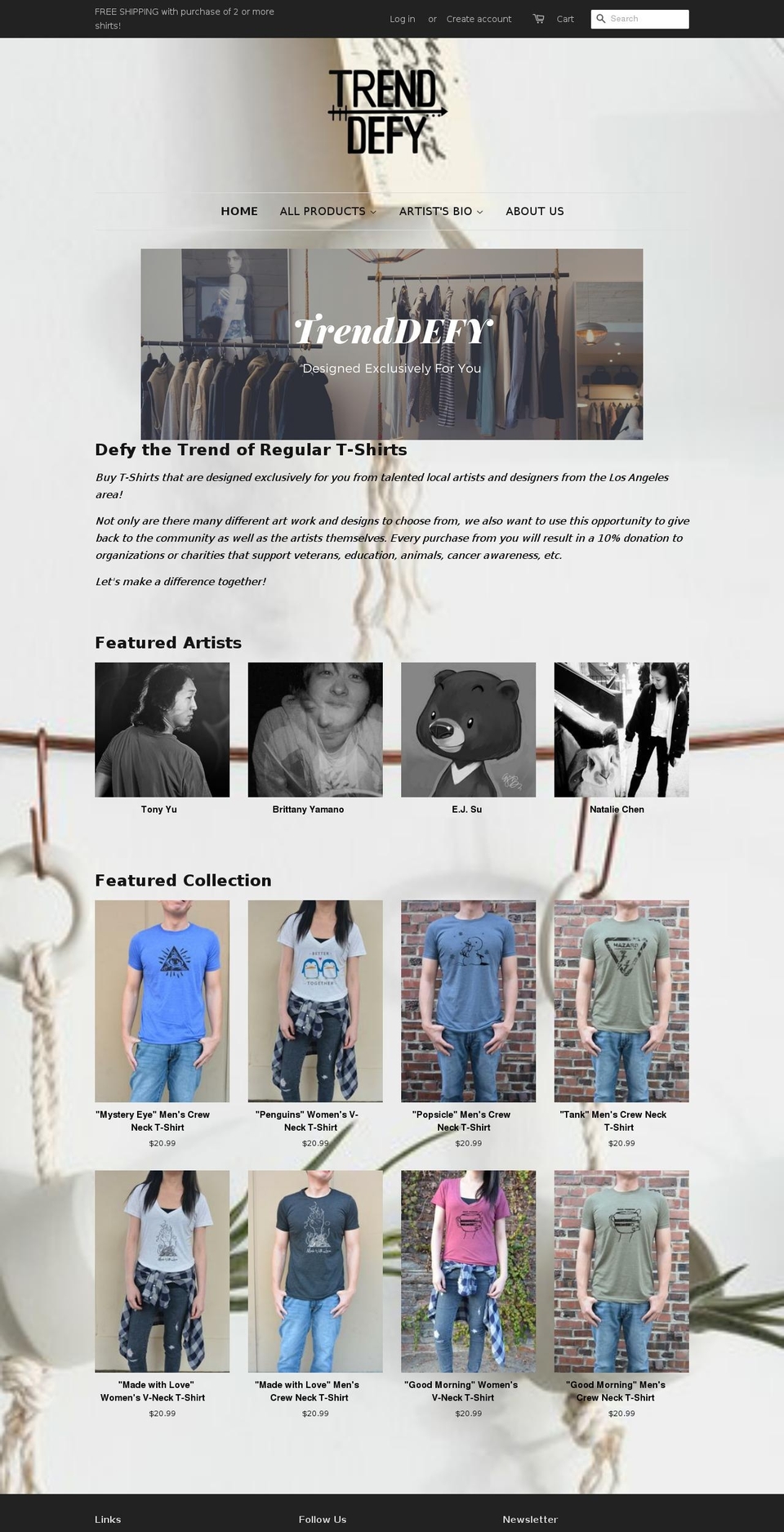 trenddefy.com — Shopify storefront screenshot
