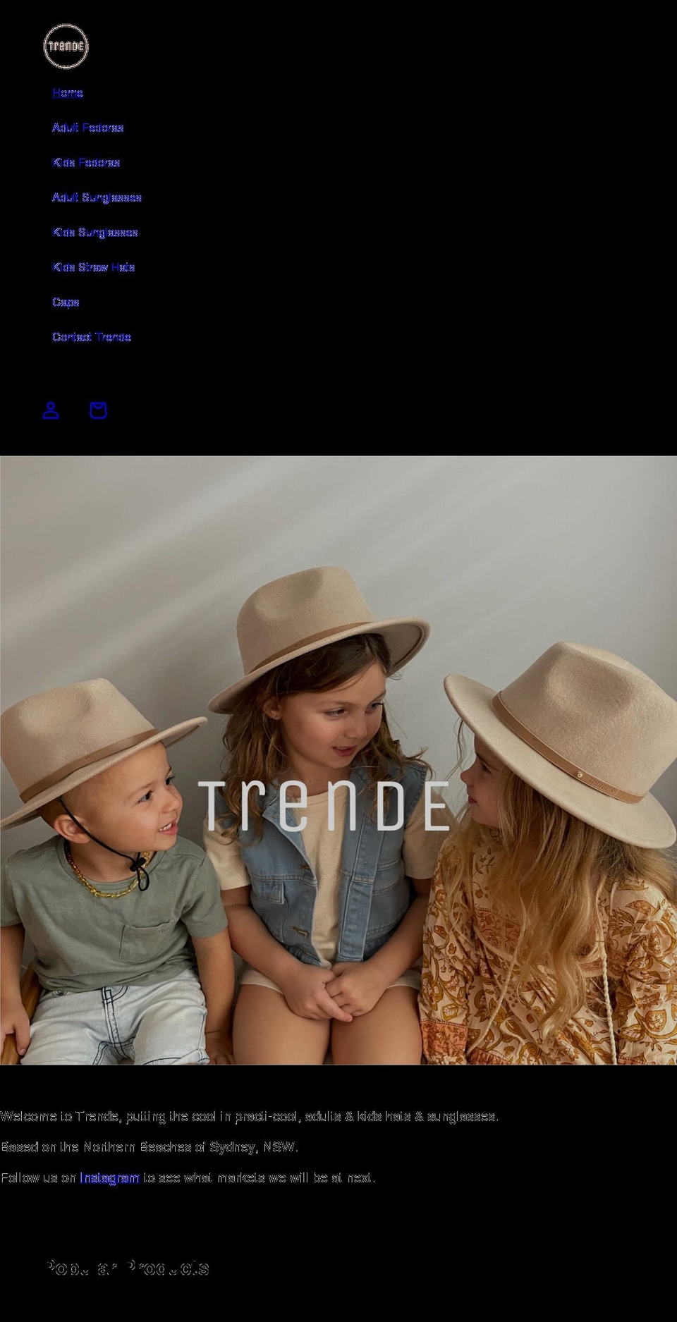 trende.com.au shopify website screenshot