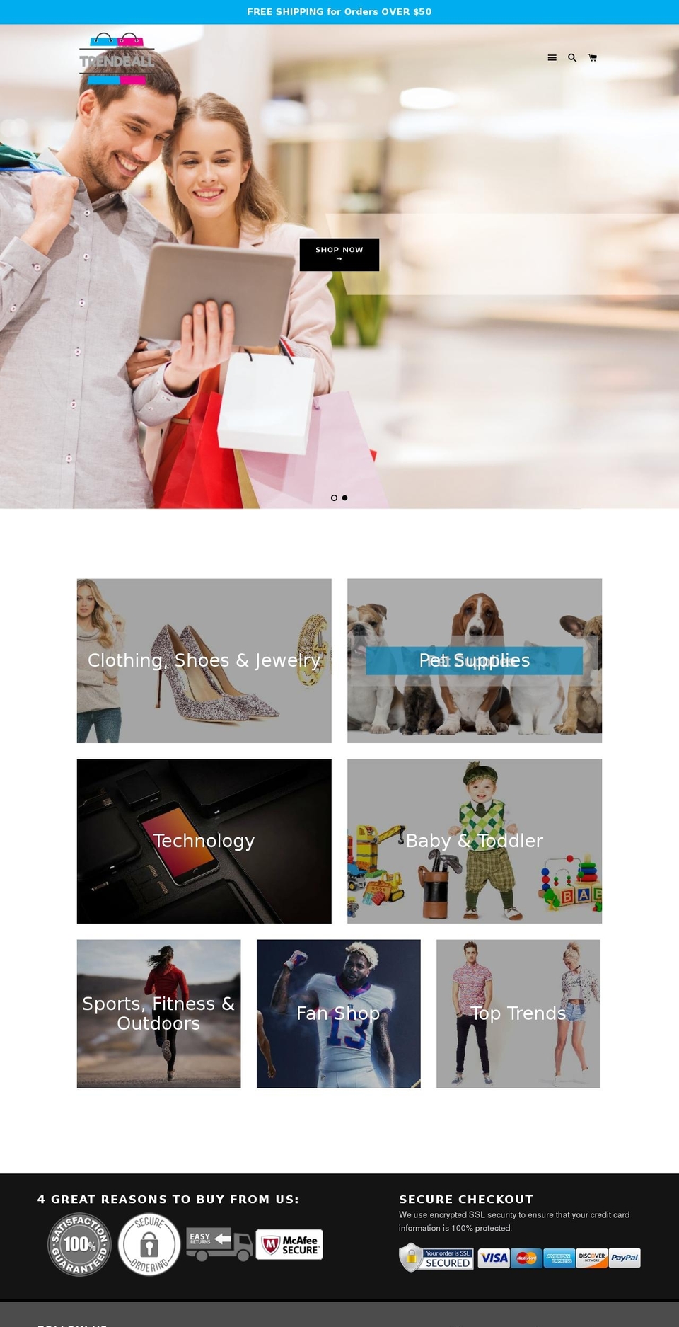 click-lifestyle-pro-theme-new2018 Shopify theme site example trendeall.com