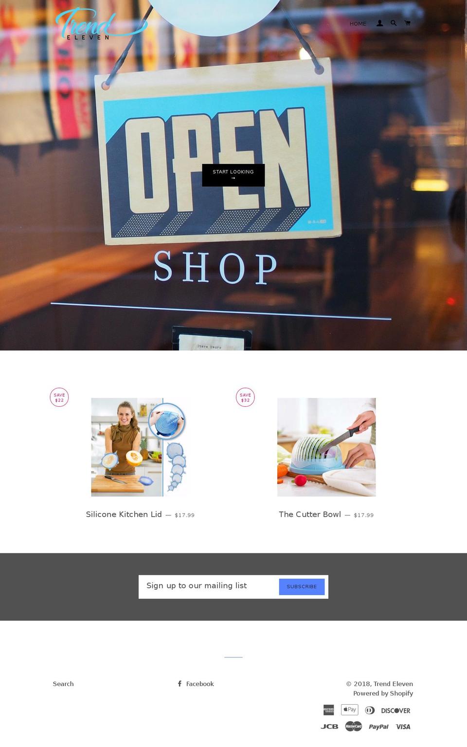 trendeleven.com — Shopify storefront screenshot