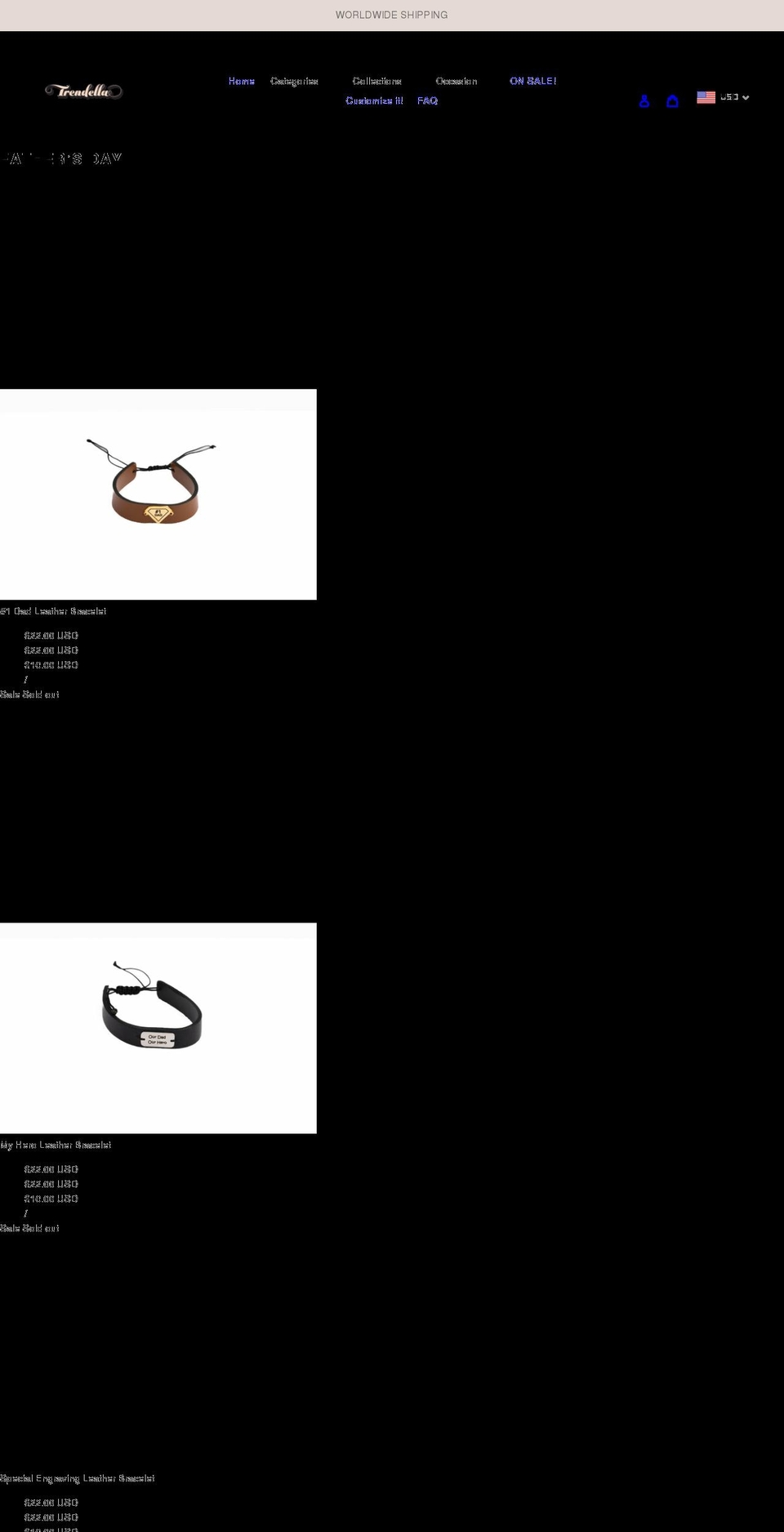 trendella-accessories.com shopify website screenshot