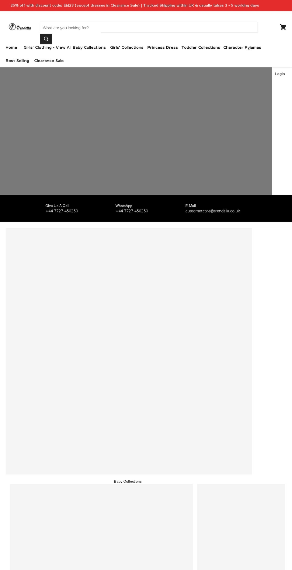 trendella.co.uk shopify website screenshot